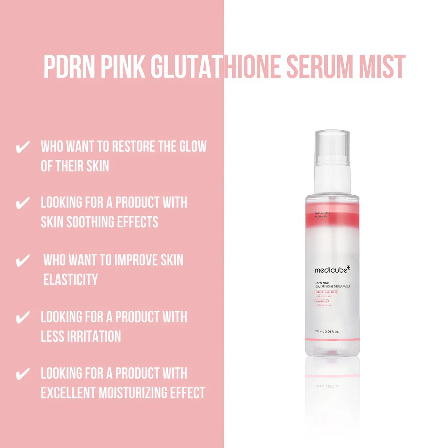 Medicube PDRN Pink Glutathione Serum Mist – 100ml