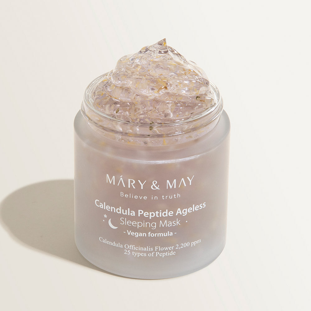MARY & MAY: قناع النوم بالكاليندولا والببتيد المقاوم للشيخوخة