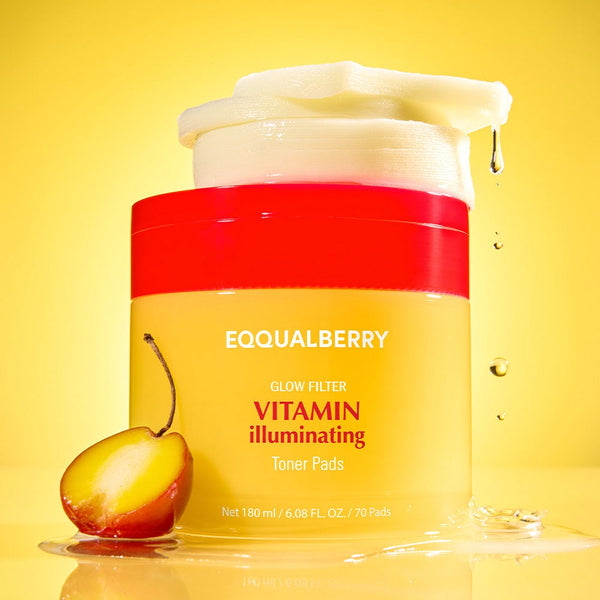 EQQUALBERRY Glow Filter Vitamin Illuminating Toner Pads – 180ml / 70 Pads