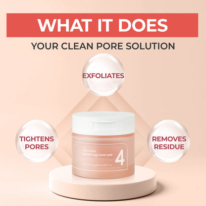 numbuzin - No. 4 Pore Zero Peeled Egg Toner Pad