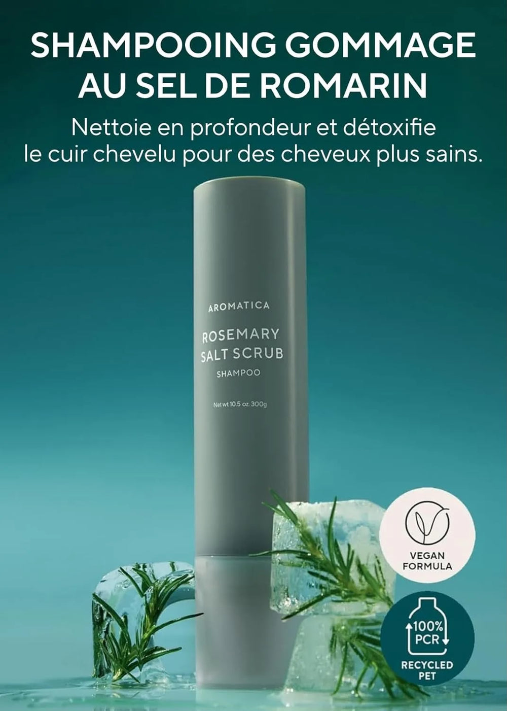 Aromatica Rosemary Salt Scrub Shampoo – 300g