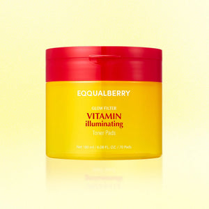 EQQUALBERRY Glow Filter Vitamin Illuminating Toner Pads – 180ml / 70 Pads