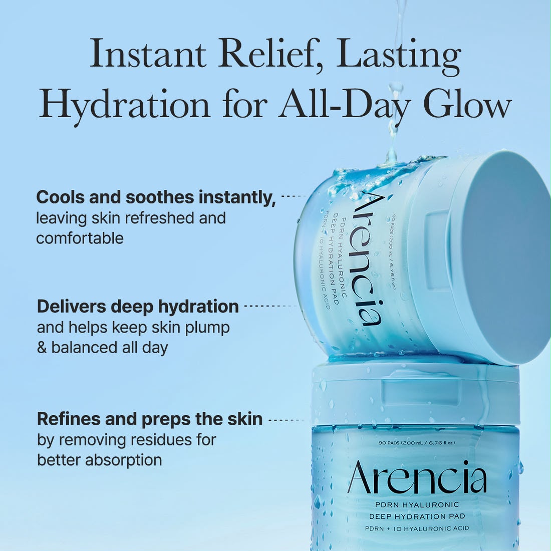 Arencia PDRN Hyaluronic Deep Hydration Pad – 200ml (90 Pads)
