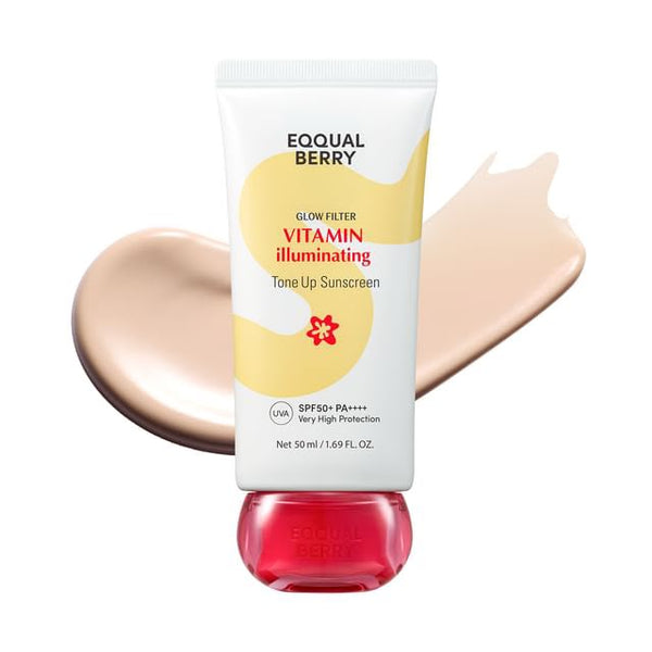 EQQUALBERRY Glow Filter Vitamin Illuminating Tone Up Sunscreen SPF50+ PA++++ – 50ml