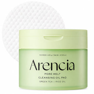 Arencia Pore Melt Cleansing Oil Pad Green Tea + Rice Oil – 50 Pads (140g)