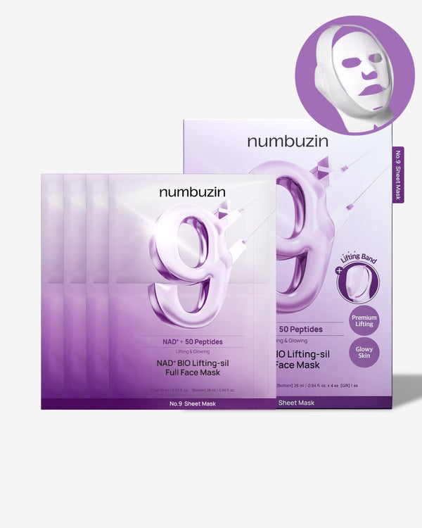 Numbuzin No.9 NAD+ Bio Lifting-sil Full Face Mask – 4 Sheets