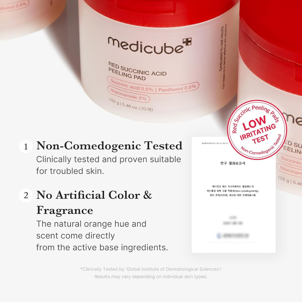 Medicube Red Succinic Acid Peeling Pad – 70 Pads / 155g