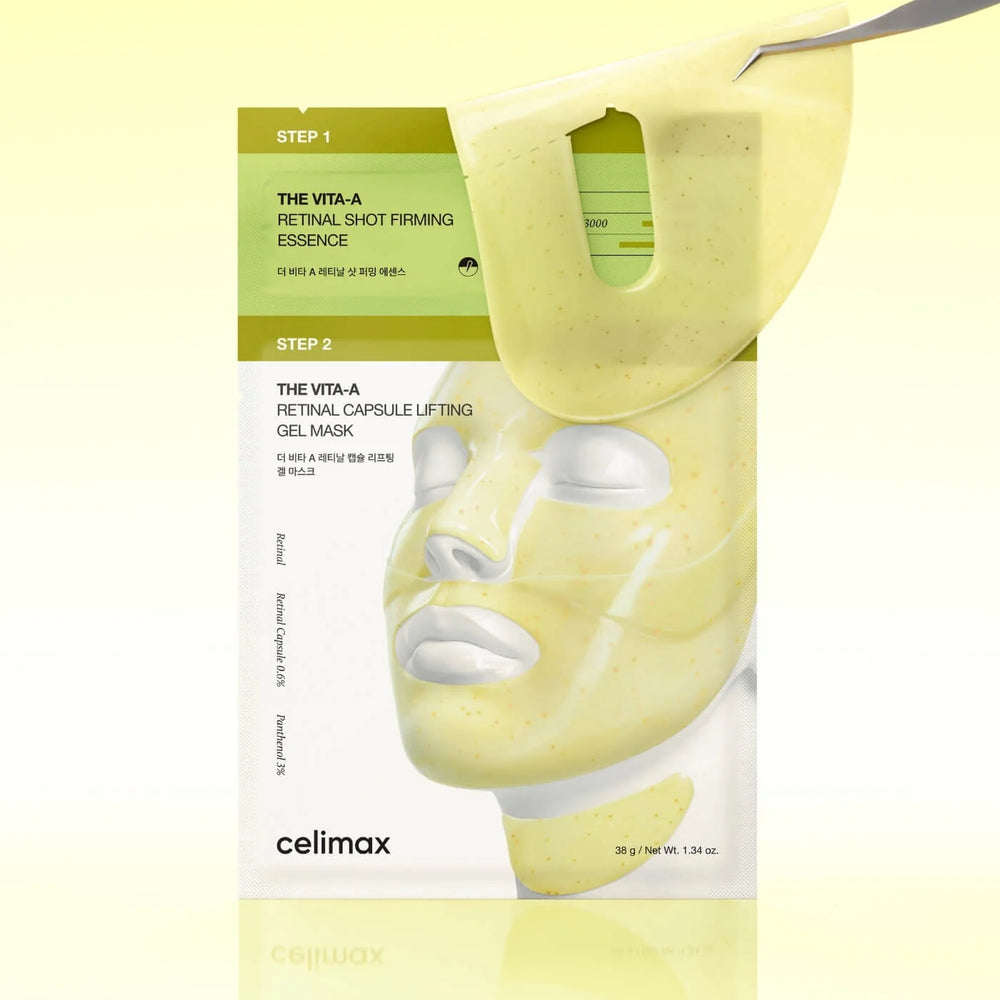 Celimax The Vita-A Retinal Shot Firming Essence & Retinal Capsule Lifting Gel Mask 4 EA