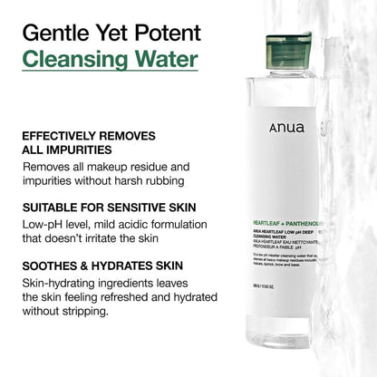 Anua Heartleaf Low pH Deep Cleansing Water – 500ml