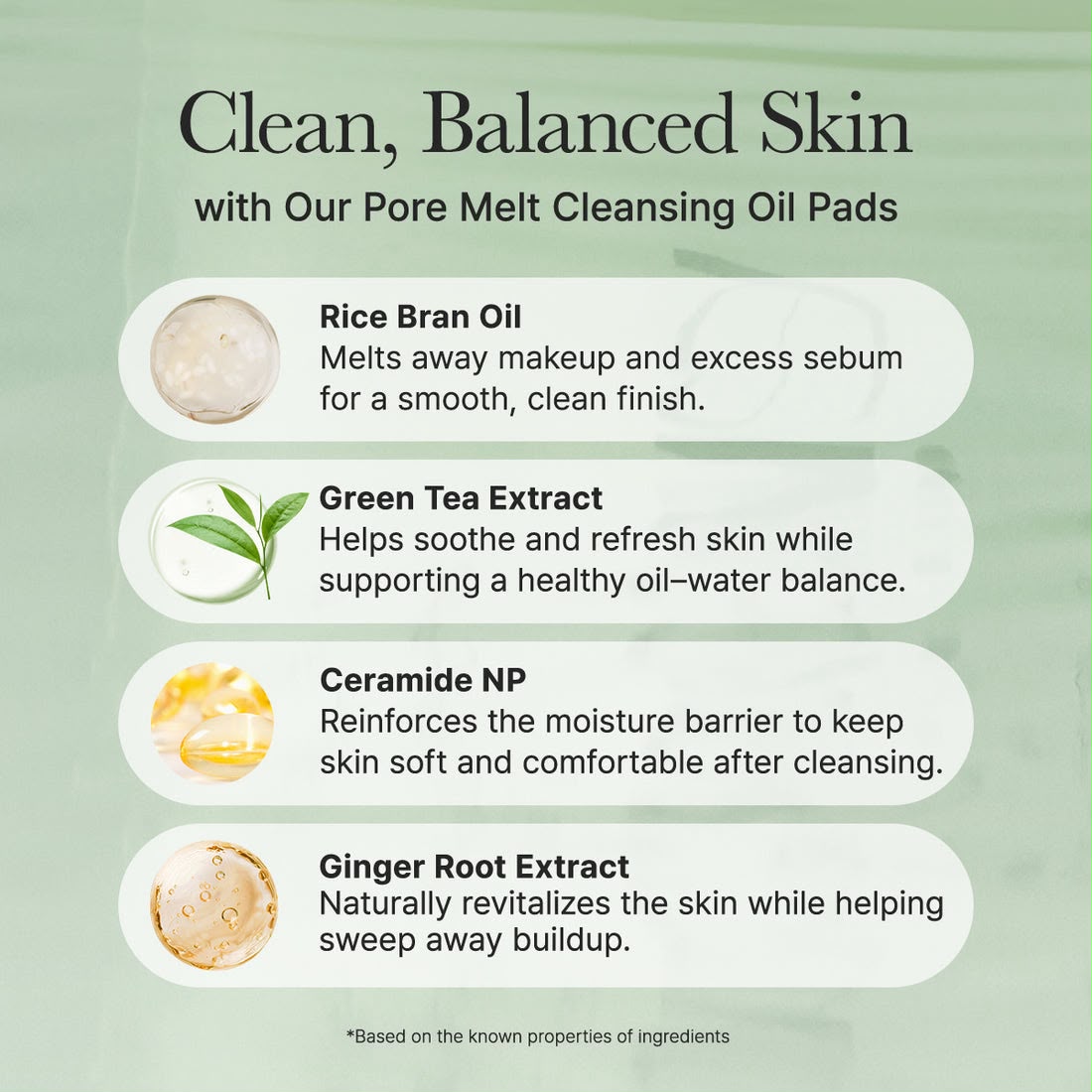 Arencia Pore Melt Cleansing Oil Pad Green Tea + Rice Oil – 50 Pads (140g)
