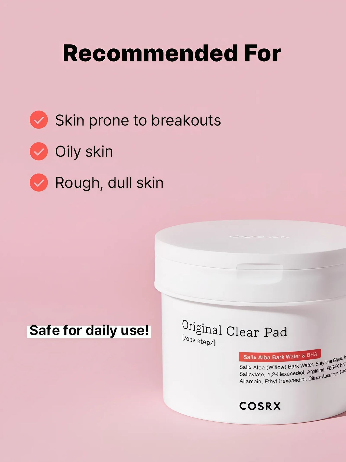 وسادة COSRX الشفافة الأصلية بخطوة واحدة