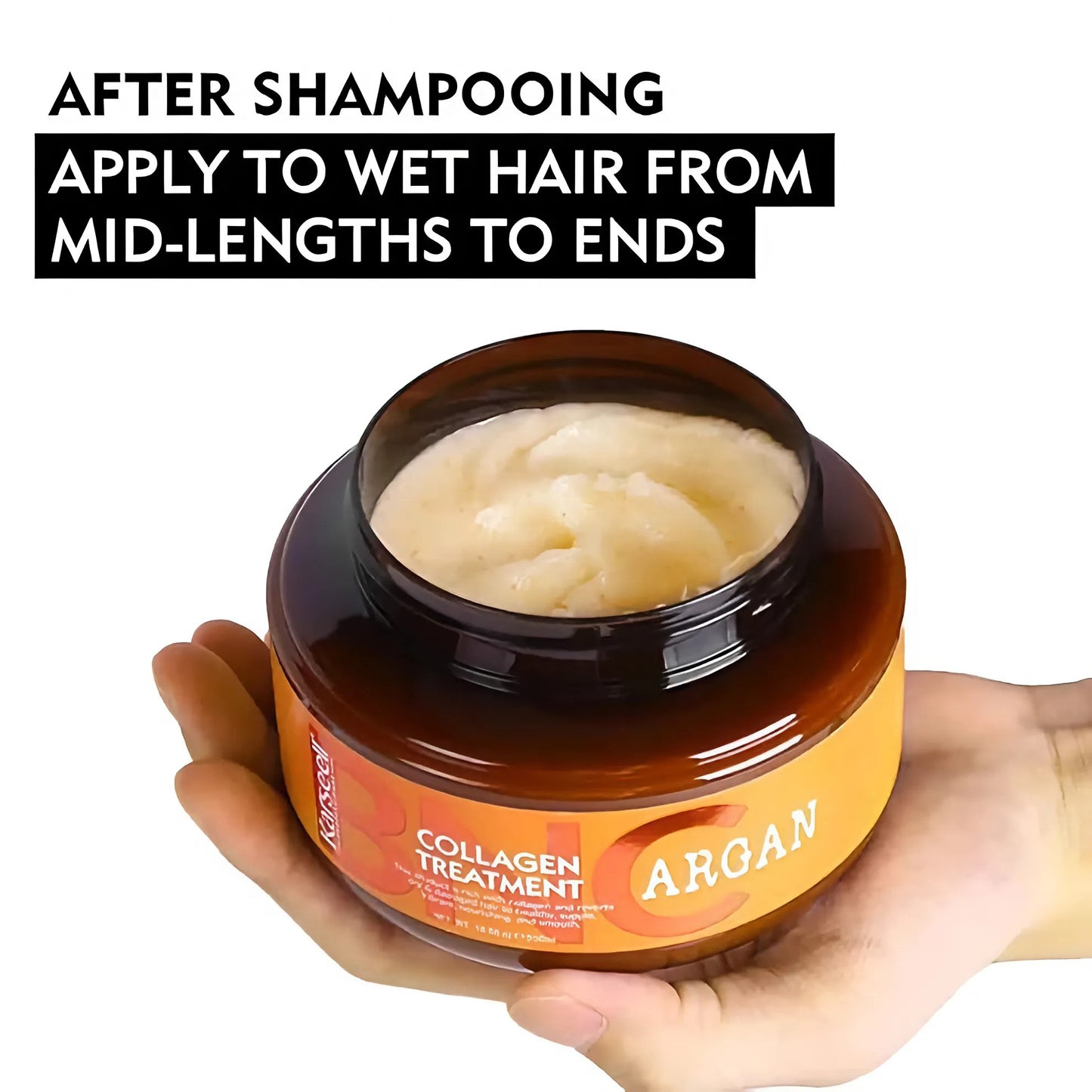 قناع الشعر بالكولاجين من كارسيل بي إن سي لعلاج الشعر بزيت الأرغان والكولاجين - 550 مل