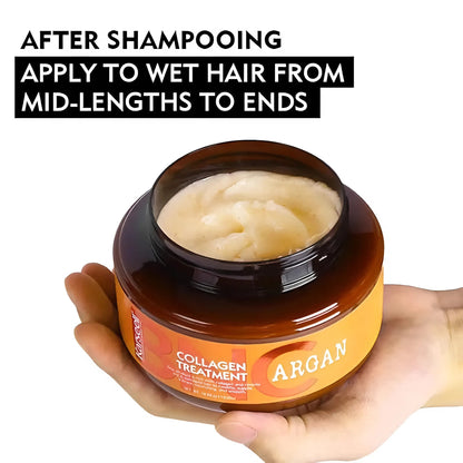 قناع الشعر بالكولاجين من كارسيل بي إن سي لعلاج الشعر بزيت الأرغان والكولاجين - 550 مل