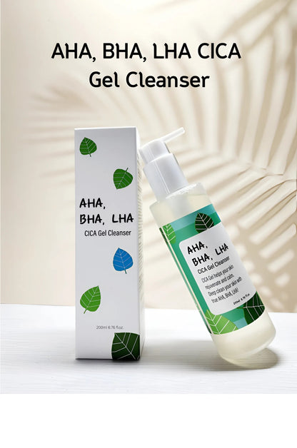 Cedia AHA, BHA, LHA CICA Gel Cleanser - 200ml