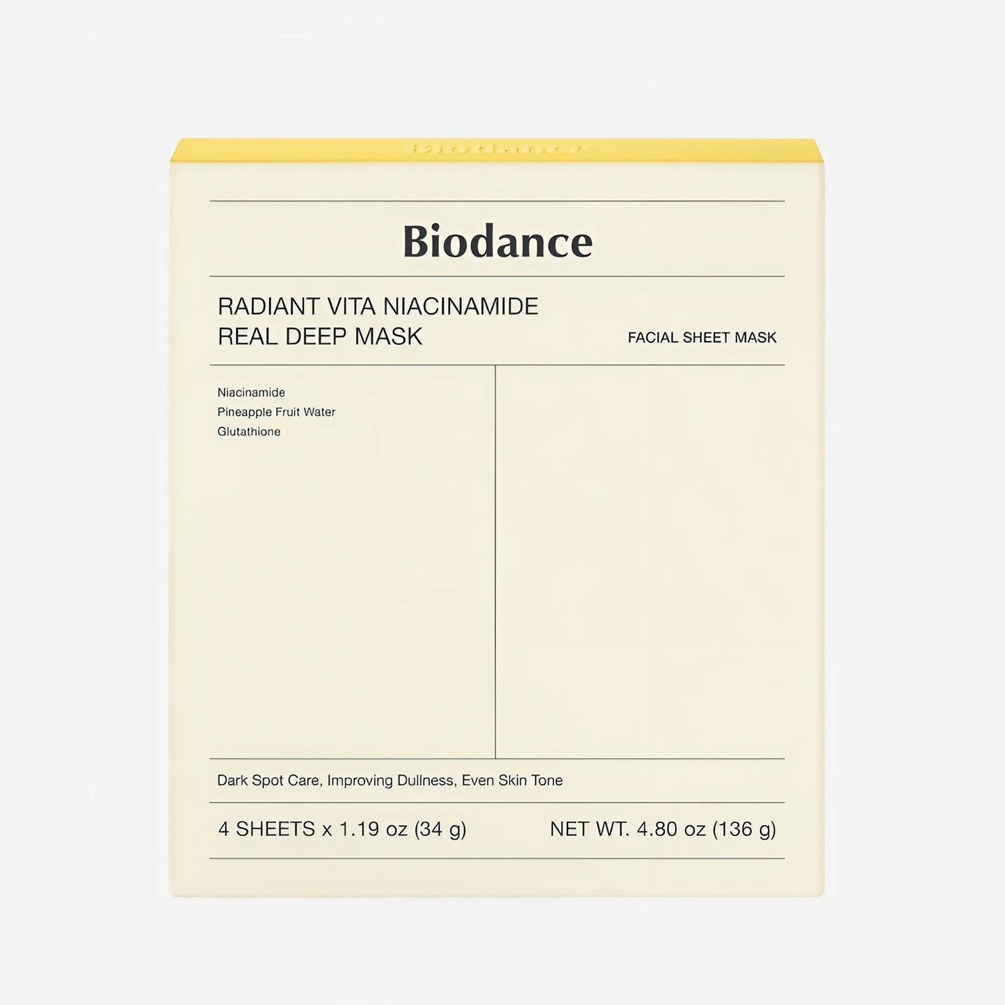 Biodance Radiant Vita Niacinamide Real Deep Mask (1 Sheet)
