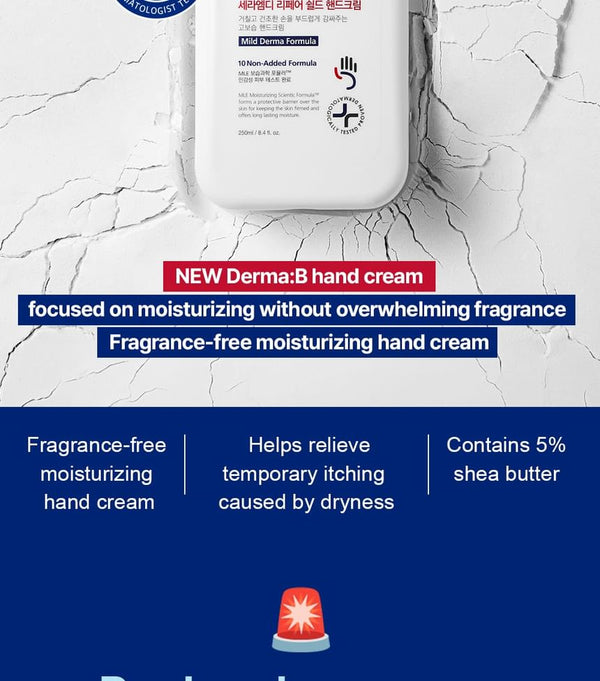 Derma B CeraMD Repair Shield Hand Cream – 250ml