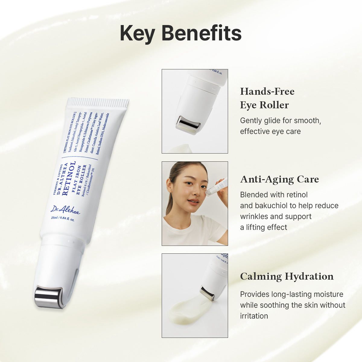Retinol Flat Iron Eye Roller – 15ml