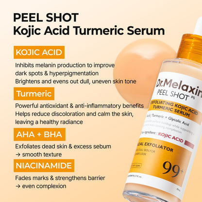Dr.Melaxin Peel Shot Exfoliating Kojic Acid Turmeric Serum - 80ml
