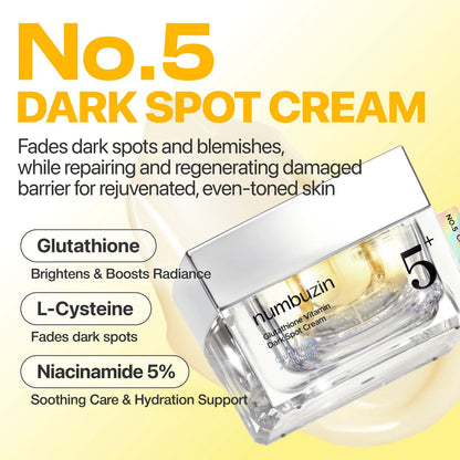 Numbuzin No.5+ Vitamin Glutathione Dark Spot Laser Cream - 50ml