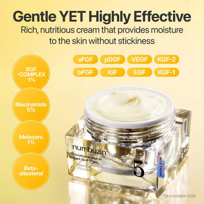 Numbuzin No.5+ Vitamin Glutathione Dark Spot Laser Cream - 50ml