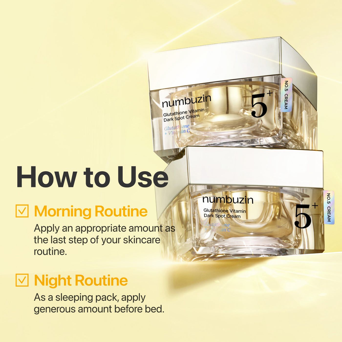 Numbuzin No.5+ Vitamin Glutathione Dark Spot Laser Cream - 50ml