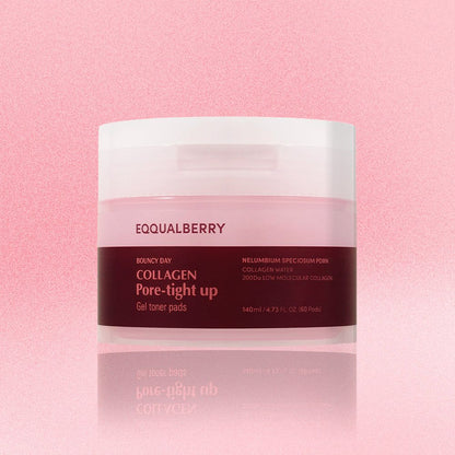 EQQUALBERRY Bouncy Day Collagen Pore Tight-Up Gel Toner Pads – 70 Pads