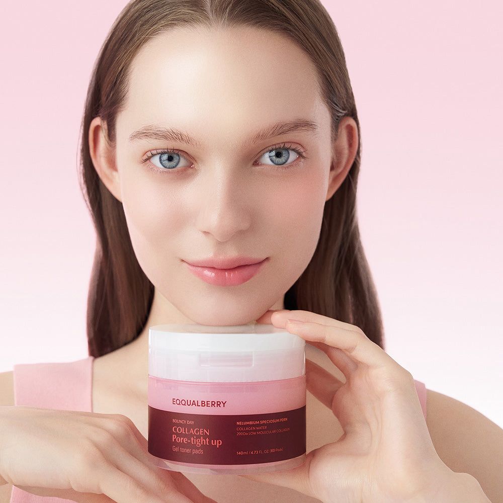 EQQUALBERRY Bouncy Day Collagen Pore Tight-Up Gel Toner Pads – 70 Pads
