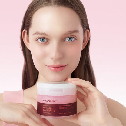 EQQUALBERRY Bouncy Day Collagen Pore Tight-Up Gel Toner Pads – 70 Pads
