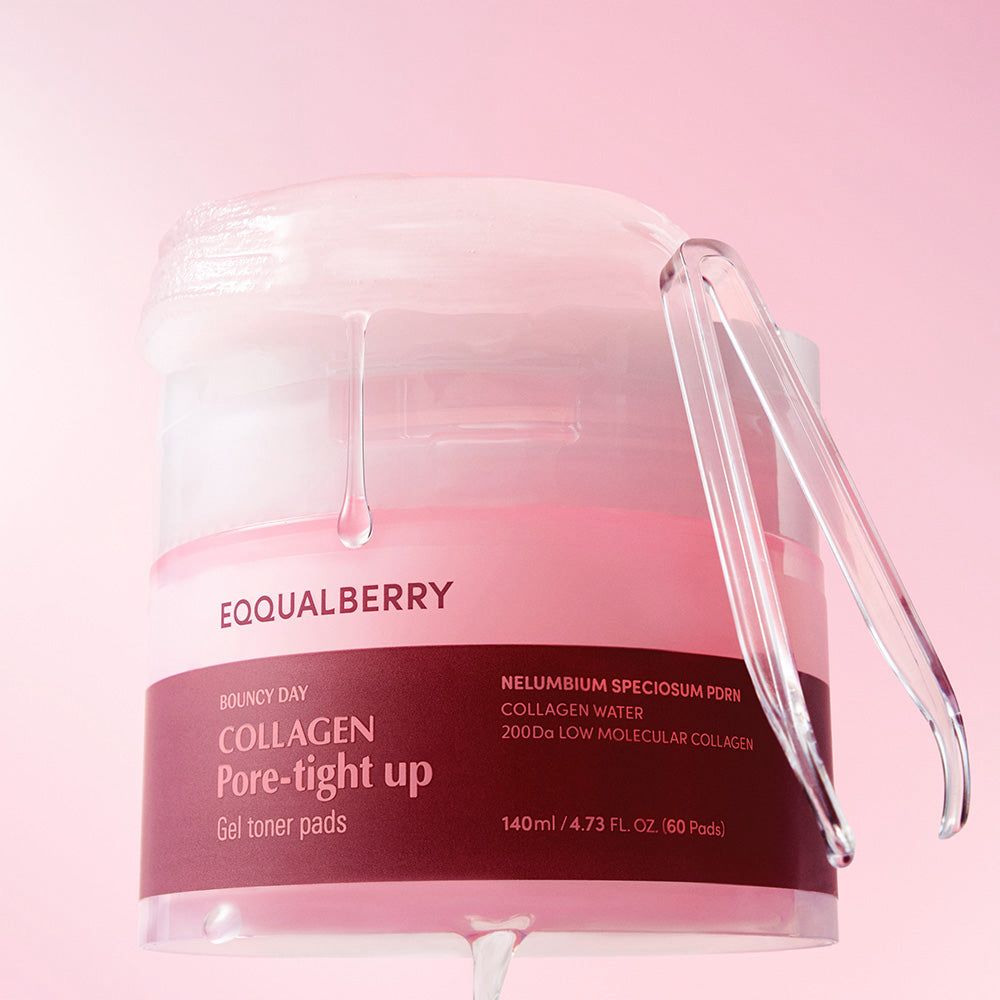 EQQUALBERRY Bouncy Day Collagen Pore Tight-Up Gel Toner Pads – 70 Pads