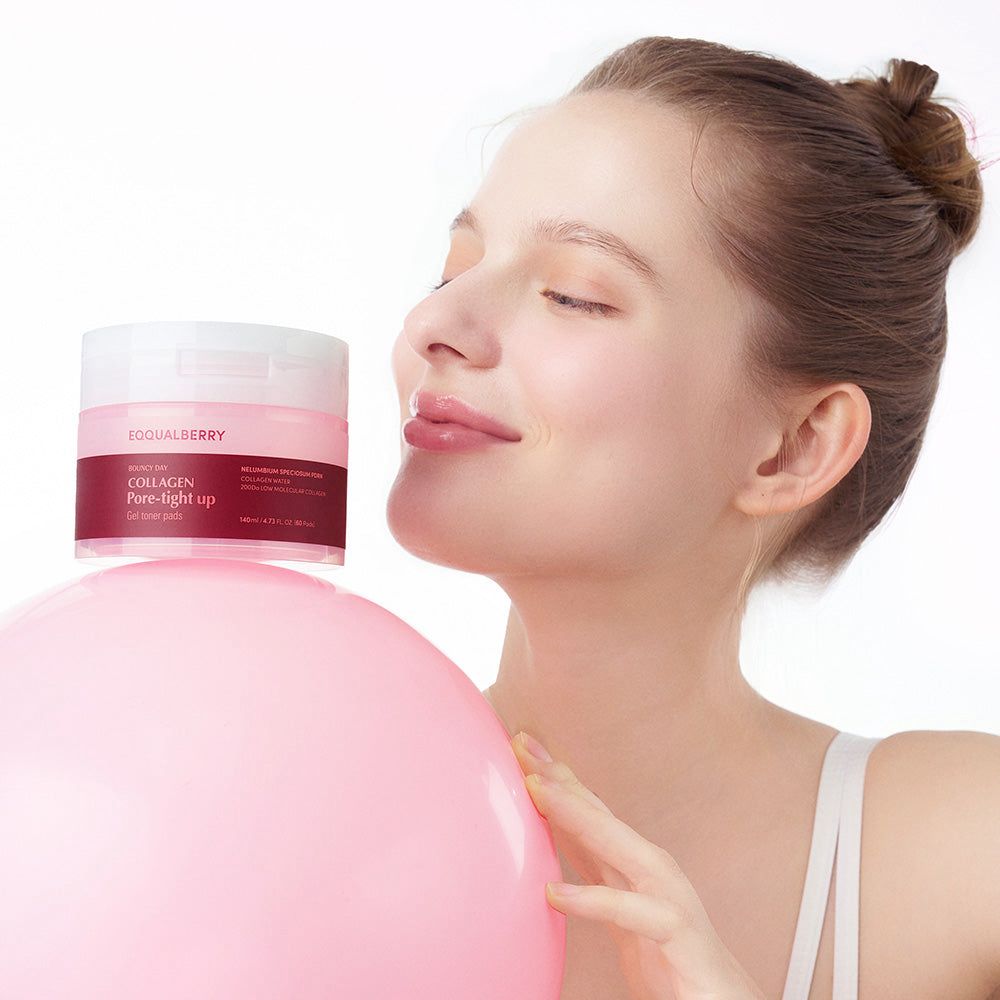 EQQUALBERRY Bouncy Day Collagen Pore Tight-Up Gel Toner Pads – 70 Pads