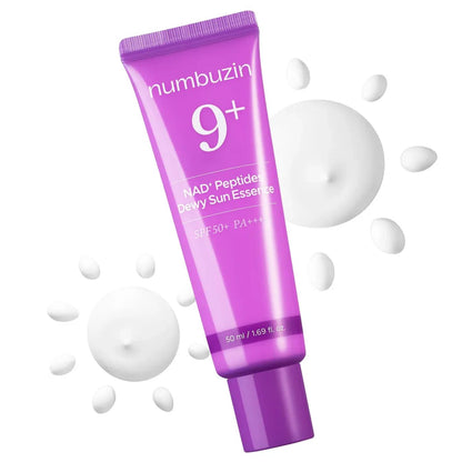 Numbuzin No.9+ NAD+ Peptide Dewy Sun Essence SPF50+ PA++++ – 50ml