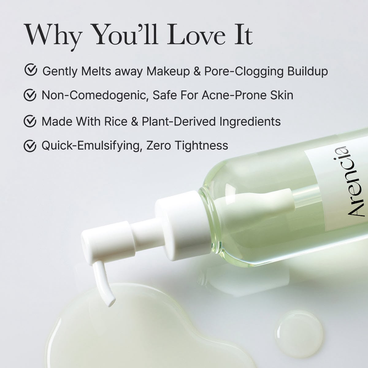 Arencia Pore Melt Mochi Cleansing Oil – 200ml