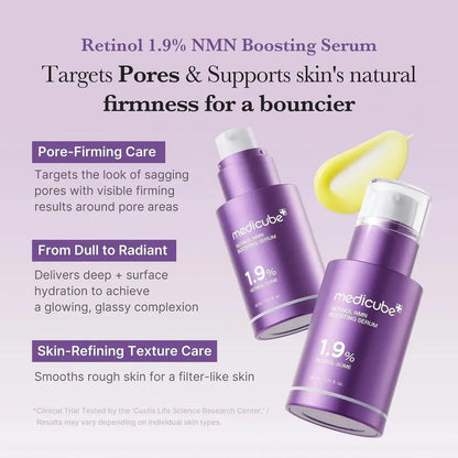Medicube Retinol NMN Boosting Serum 1.9% Retinol-Some – 30ml