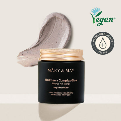 Mary & May Vegan Blackberry Complex Glow Wash Off Pack – 125g