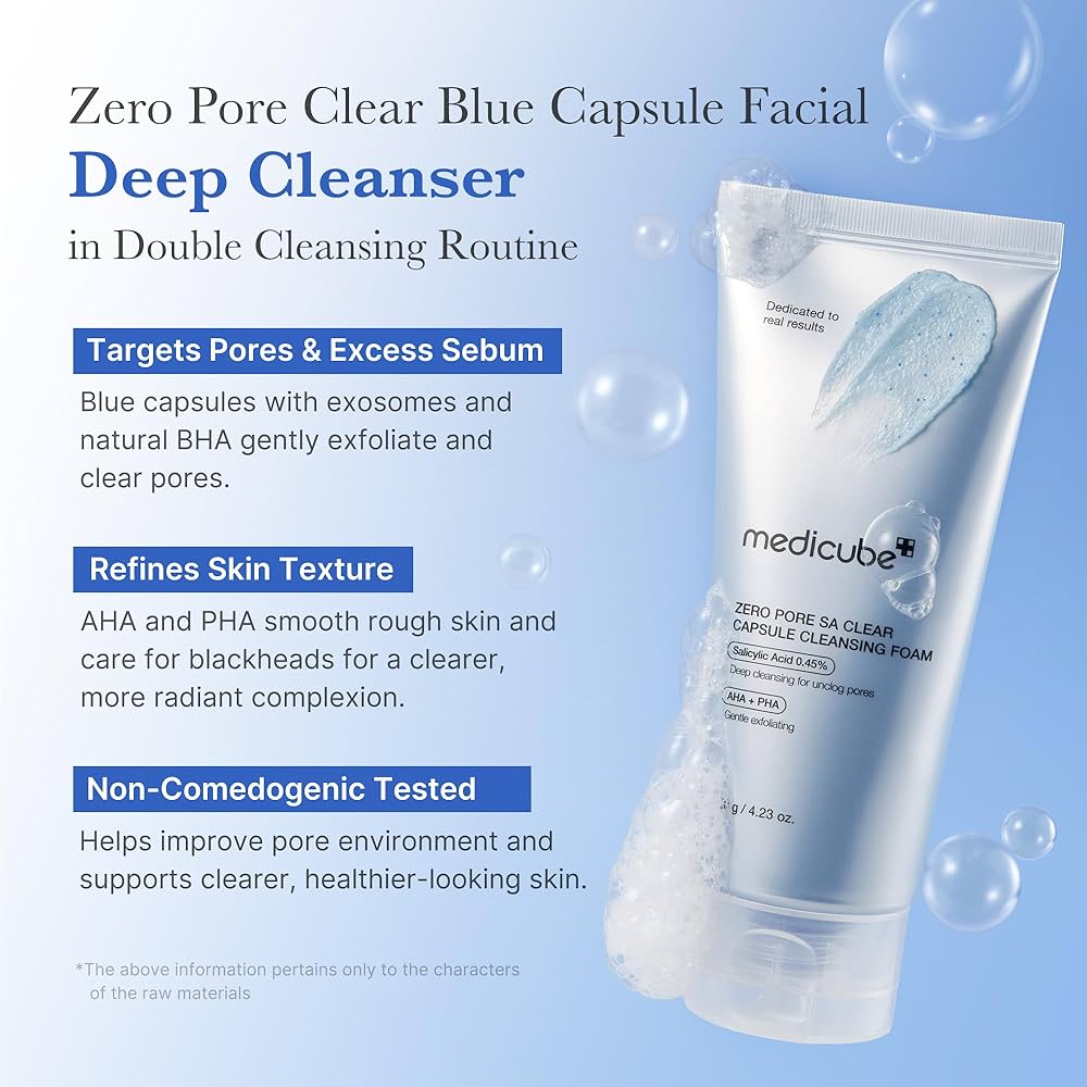Medicube Zero Pore SA Clear Capsule Cleansing Foam – 120g
