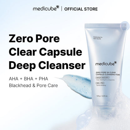 Medicube Zero Pore SA Clear Capsule Cleansing Foam – 120g