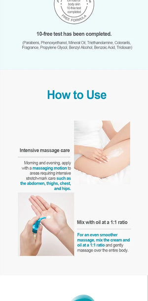 Derma:B كريم آمن لعلامات التمدد – 180 مل